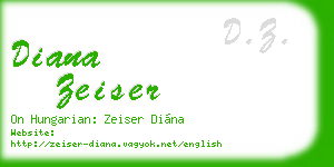 diana zeiser business card